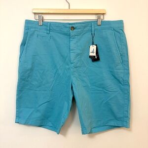 NWT Johnnie-O Men's Neal Stretch Twill Shorts Fiji Blue